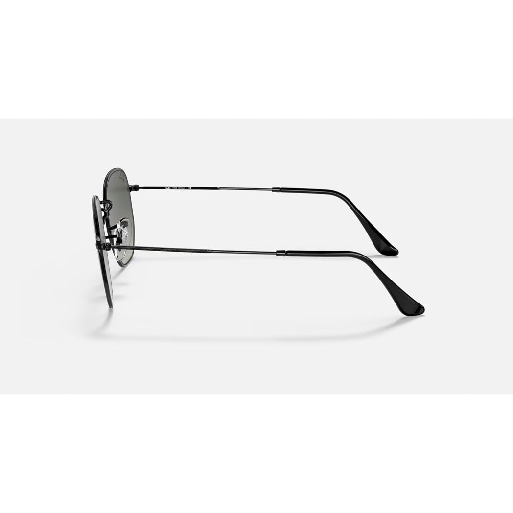 RAYBAN - HEXAGONAL | Polished Black w/ Grey Gradient