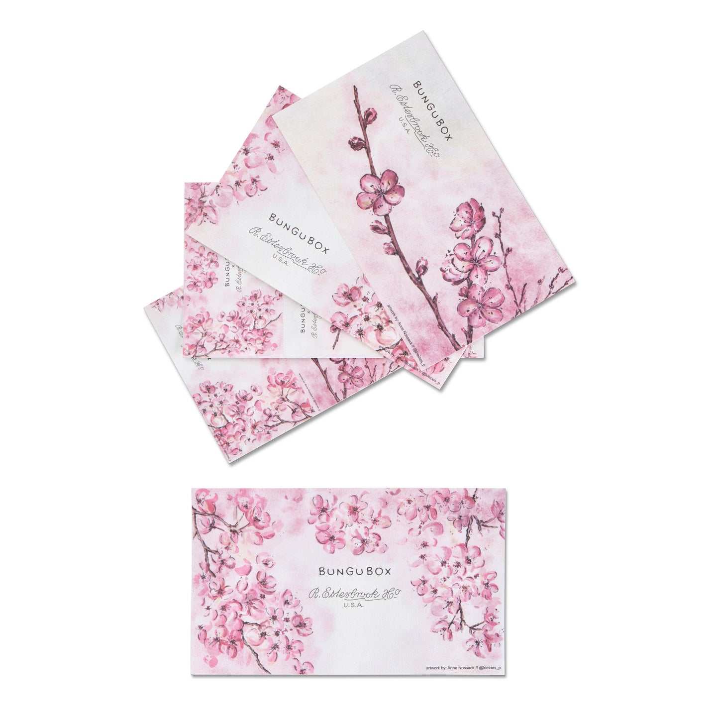 Esterbrook x BUNGUBOX Blotter Paper - Kachofugetsu - Flower - Limited Edition