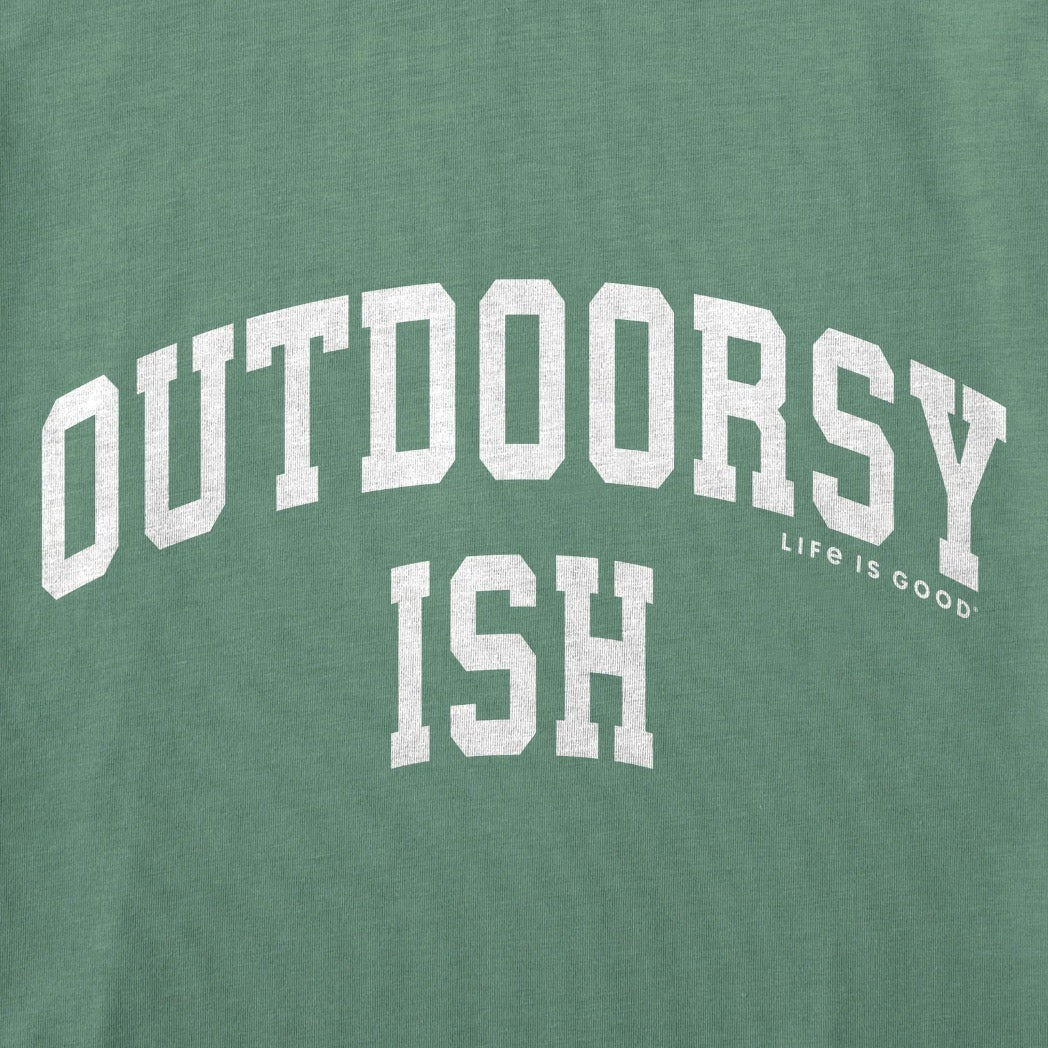 LIFE IS GOOD - WOMENS CRUSHER BOXY TANK | Outdoorsyish Granite Green