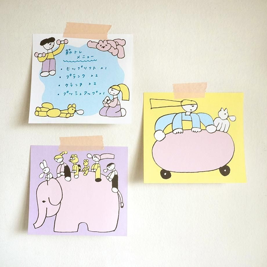 Cozyca - Tadashi Nishiwaki Memo Pad - Sleepy