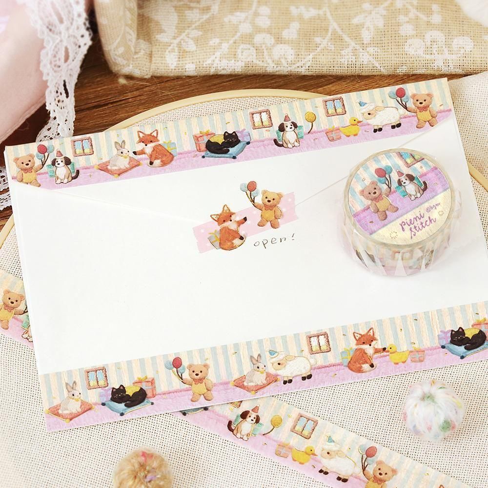 BGM Washi Tape - Foil Stamping - Pieni Stitch - Small Party