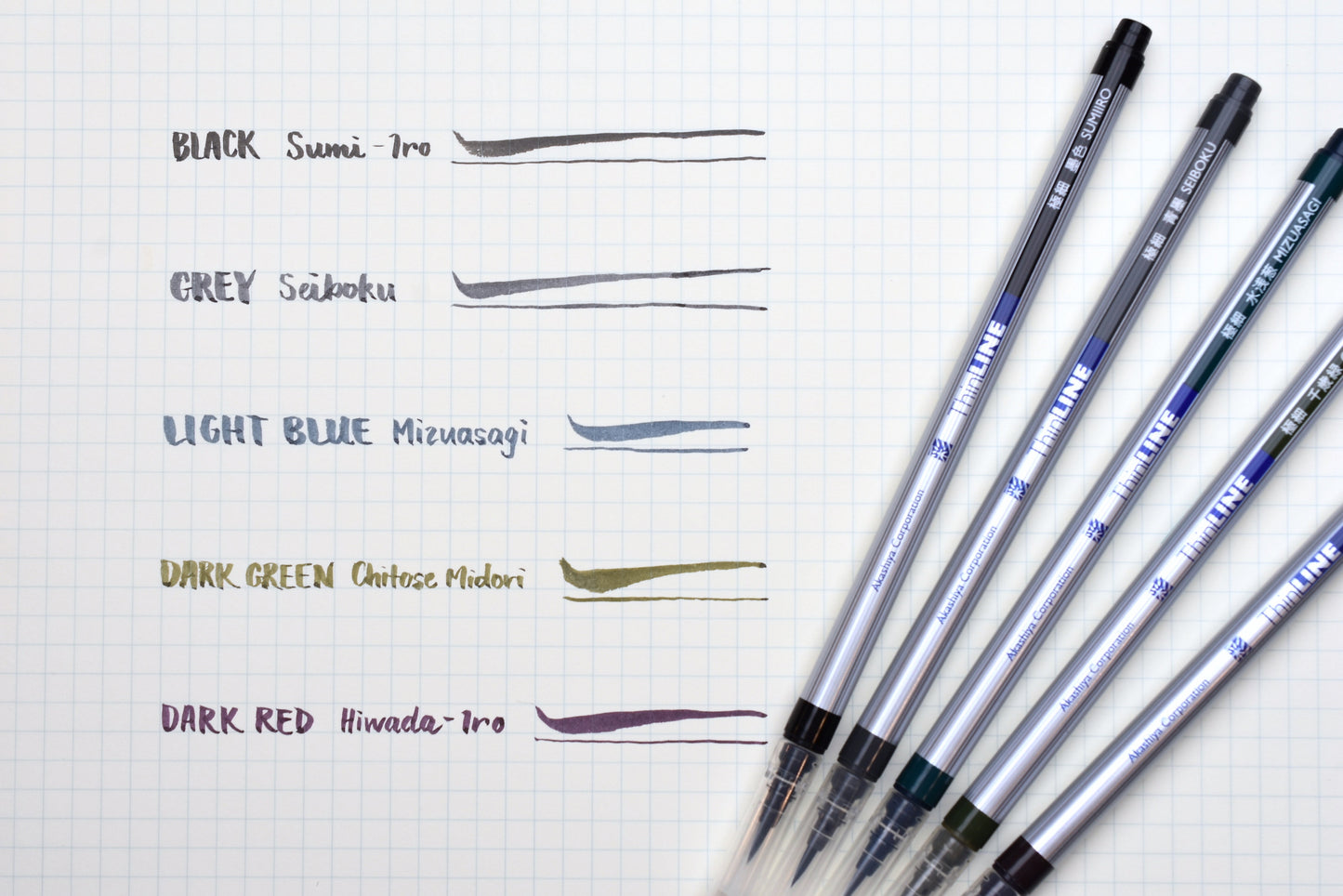 Akashiya Sai ThinLine Brush Pen