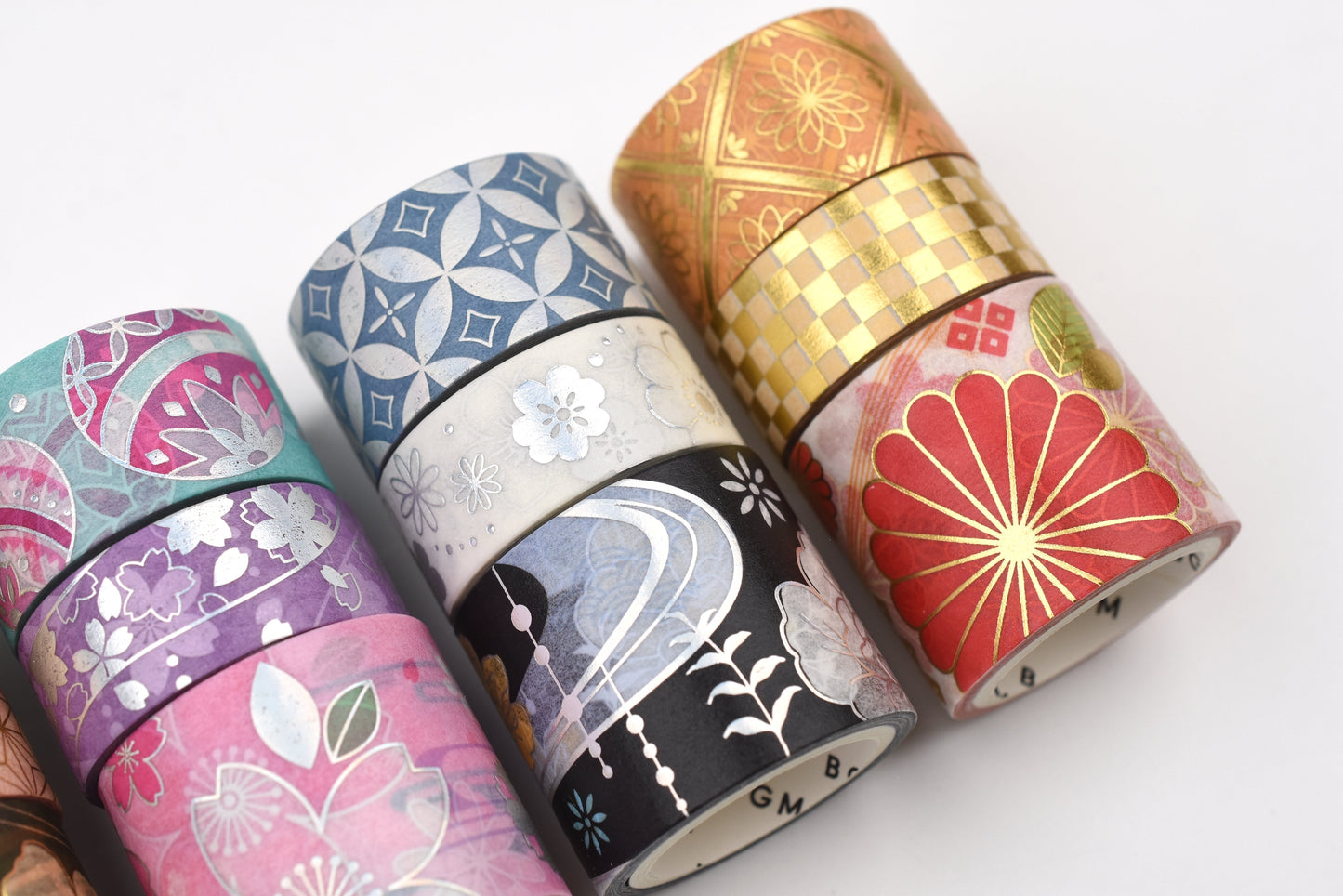 BGM Washi Tape Set - Foil Stamping - The Colors of Kimono - Set of 3