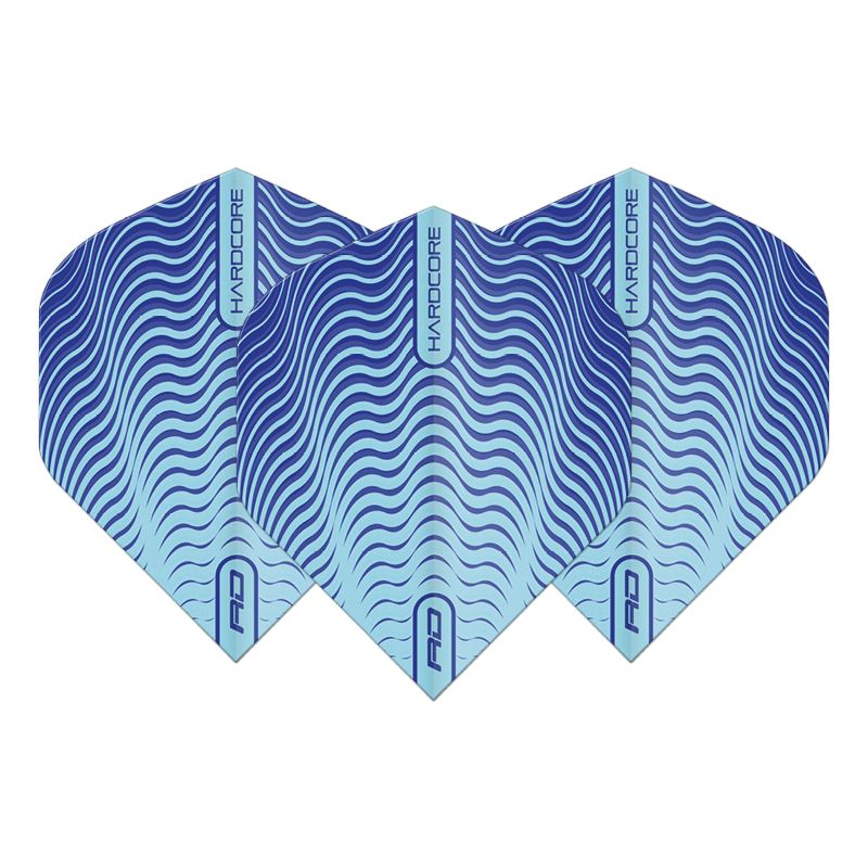 RED DRAGON - Hardcore Radical Blue Wave Shimmer Dart Flights