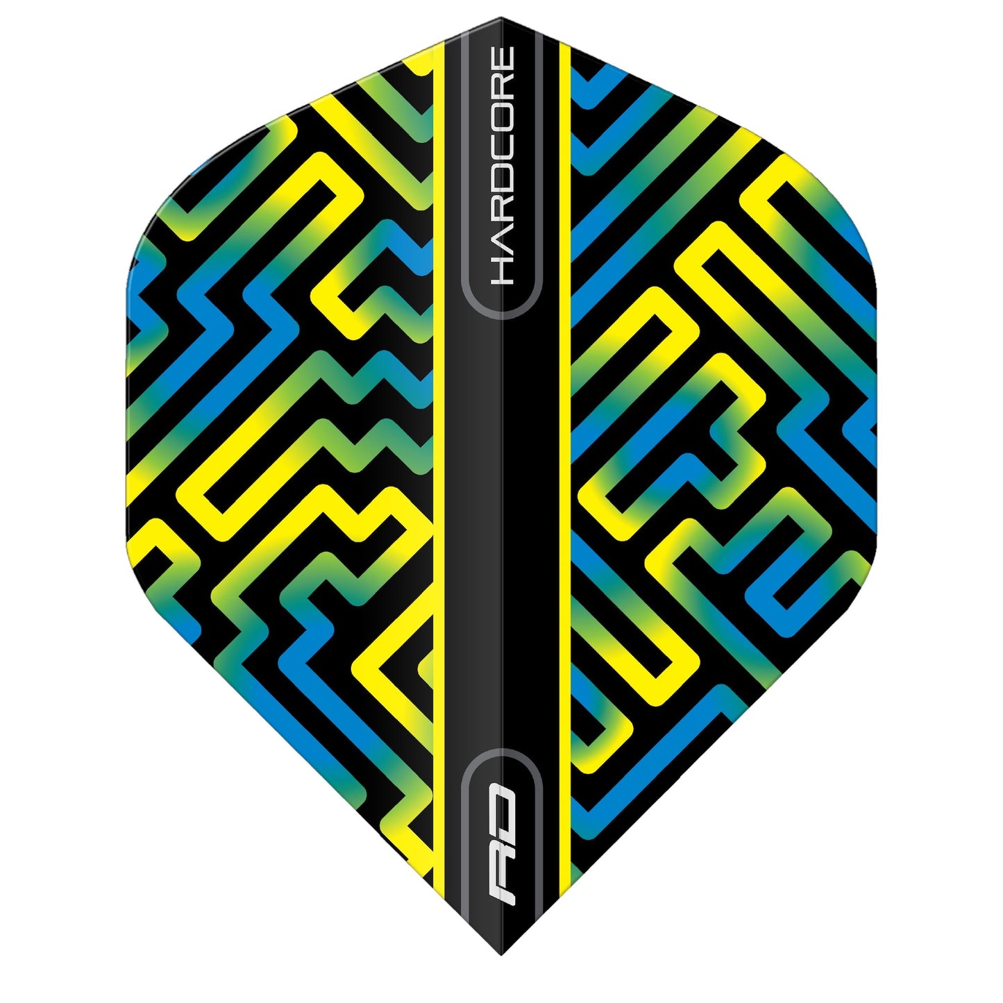 RED DRAGON - Blue and Yellow Hardcore Dart Flights - Standard Shape