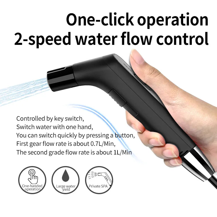 Bathroom Gadget Water Jet Spray Muslim Shower Electric Portable Bidet Sprayer with 2.3L Water tank for Toilet & Outdoor Hiking
