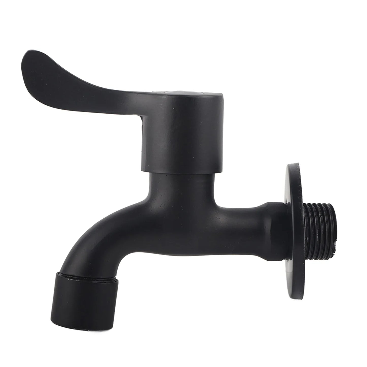 304 Stainless Steel Black Wall Mount Tap Garden Water Faucet for Bathroom(Washing Machine)