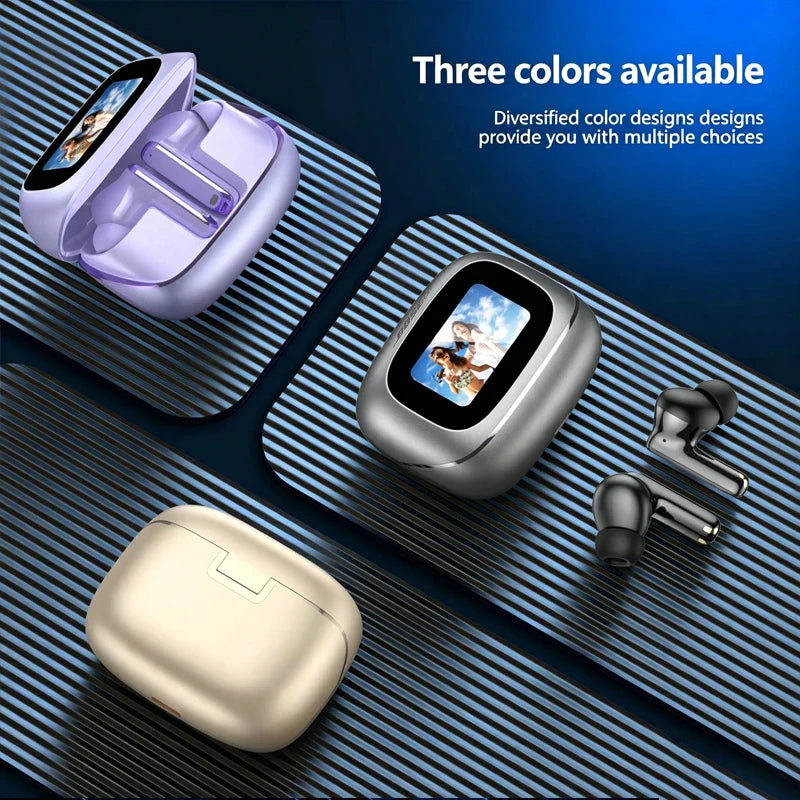 BOSECXT Ultra TOUR PRO6 Smart Touch Multi Functional Large Screen TWS Wireless ANC Noise Cancelling Earbud Enc Heavy Bass Earbud