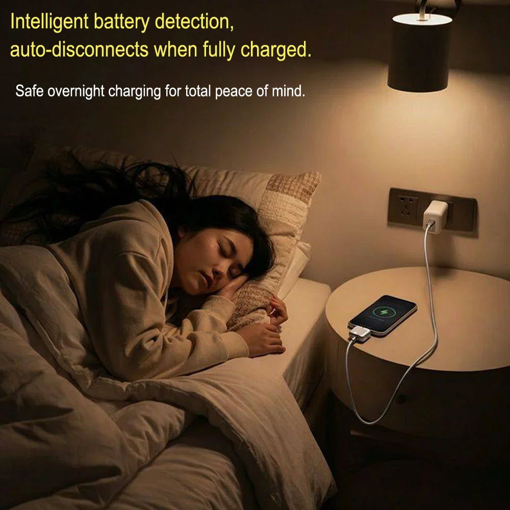 1pcs 20000mAh Portable Charger with Detachable Plug,Fast Charging Power Bank with Built-in Cable,Smart Battery Detection