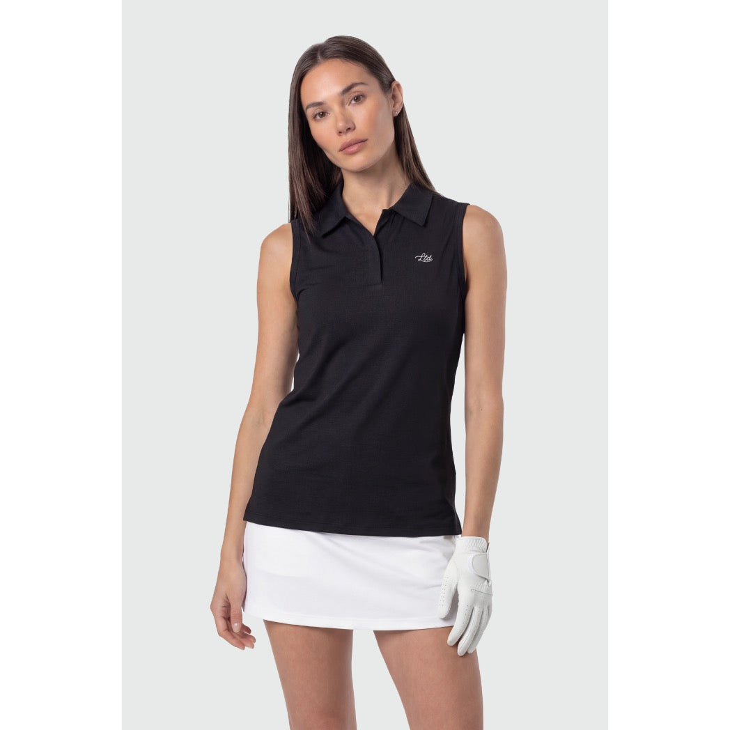 TEAMLTD - SLEEVELESS PAR-TEE POLO SHIRT | Black