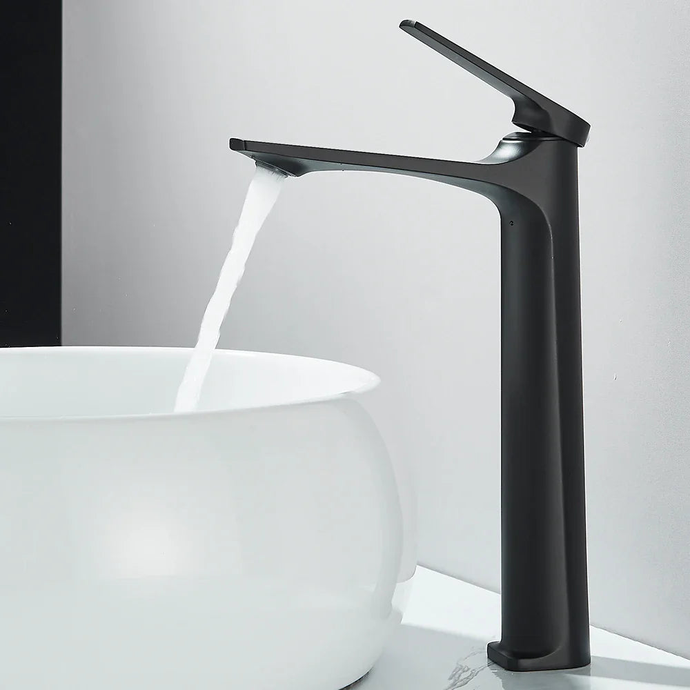 Black Bathroom Sink Faucet for Two Hole Kitchen Stainless Steel Washbasin Shower Faucet Accessories Hot & Cold Water Mixer Tap