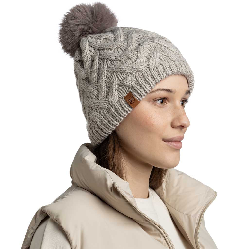 Caryn Knitted Beanie & Fleece Band