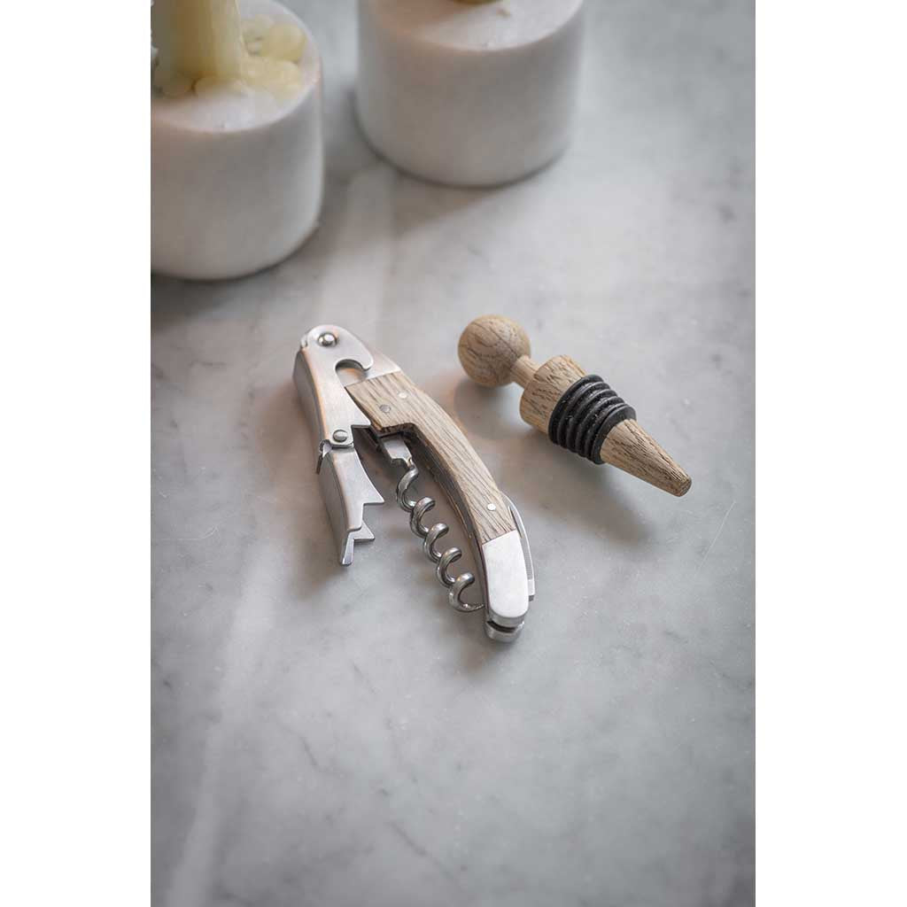 Bottle Opener and Stopper Set