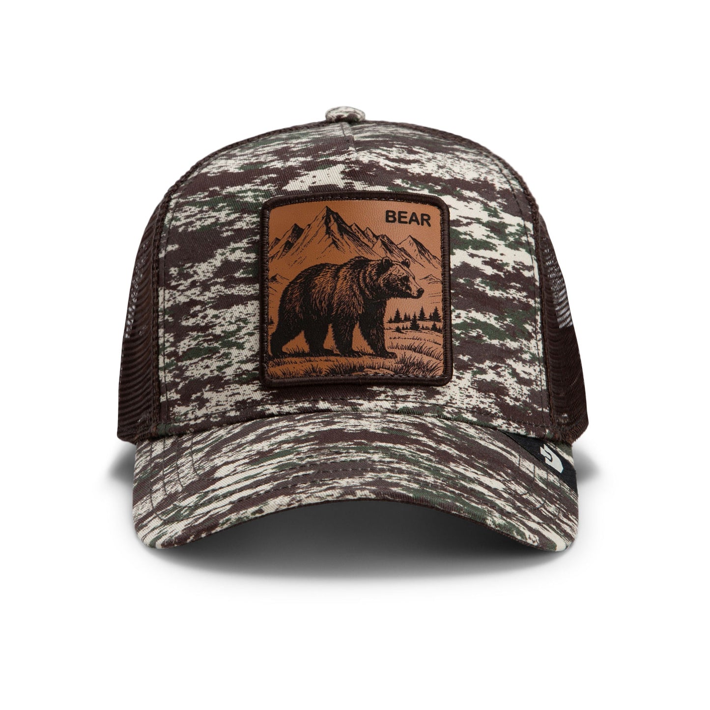 Camo Engraved Bear Trucker Hat