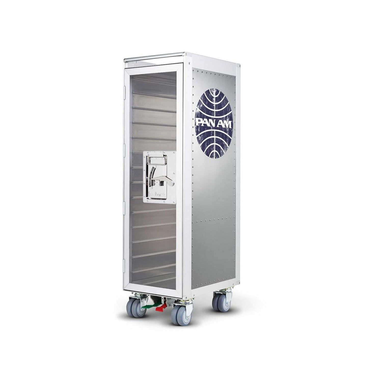 bordbar | rivet rocker trolley | OUTER TROLLEY ONLY - aluminium with transparent