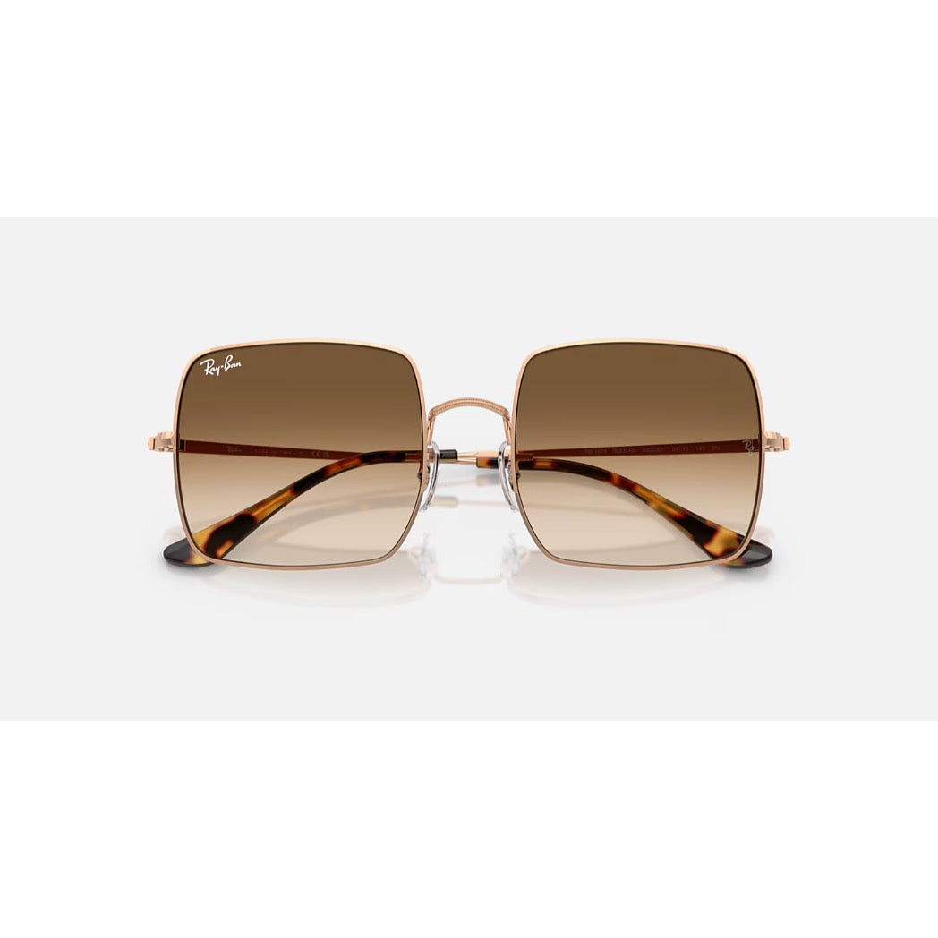 RAYBAN - SQUARE | Polished Rose Gold w/ Clear Brown Gradient