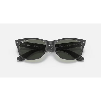 RAYBAN - NEW WAYFARER | Black on Transparent w/ Green Polarized