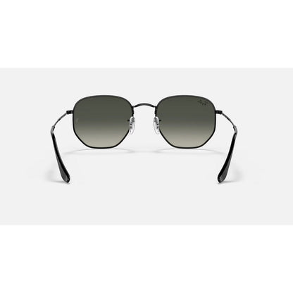 RAYBAN - HEXAGONAL | Polished Black w/ Grey Gradient