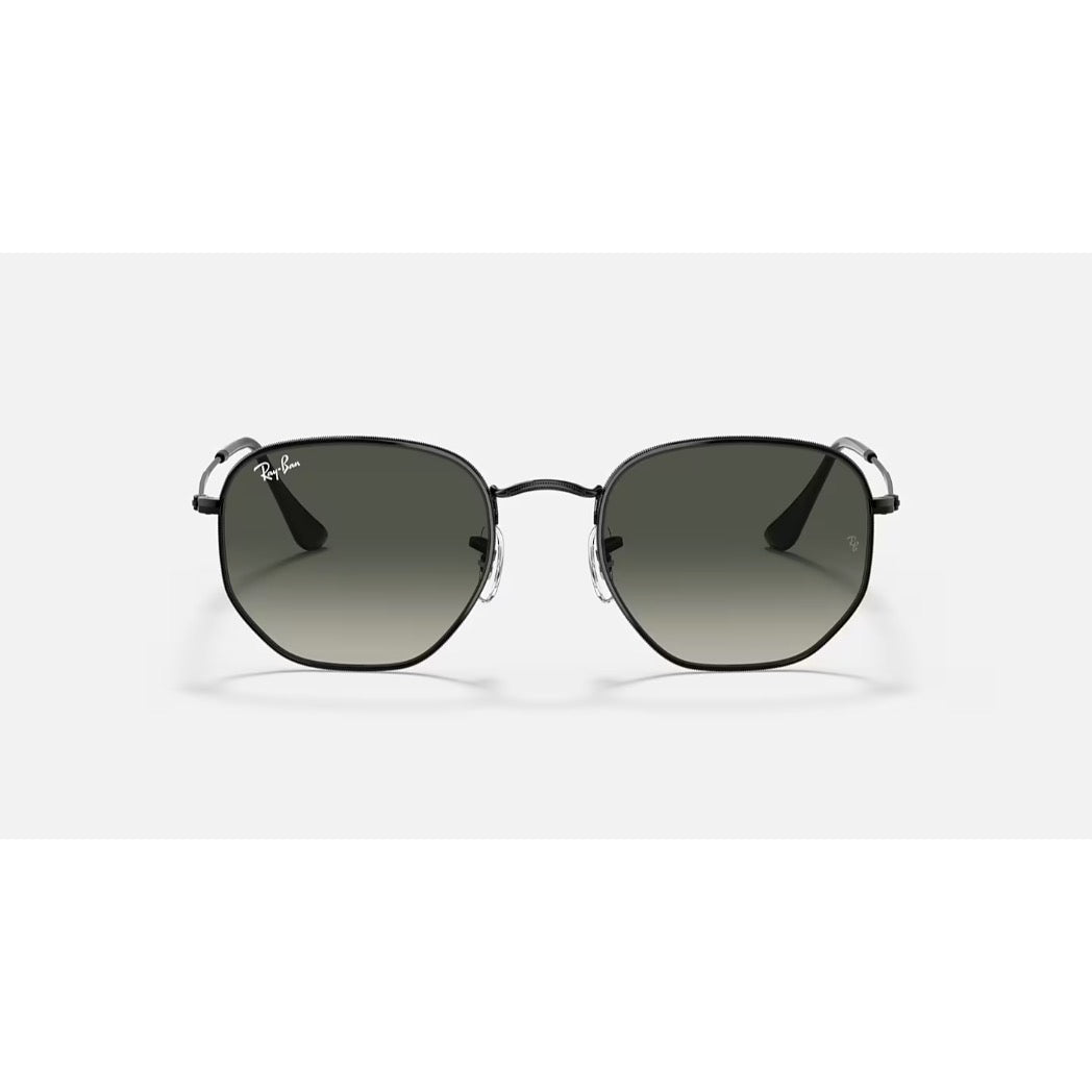 RAYBAN - HEXAGONAL | Polished Black w/ Grey Gradient