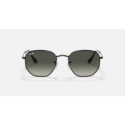 RAYBAN - HEXAGONAL | Polished Black w/ Grey Gradient