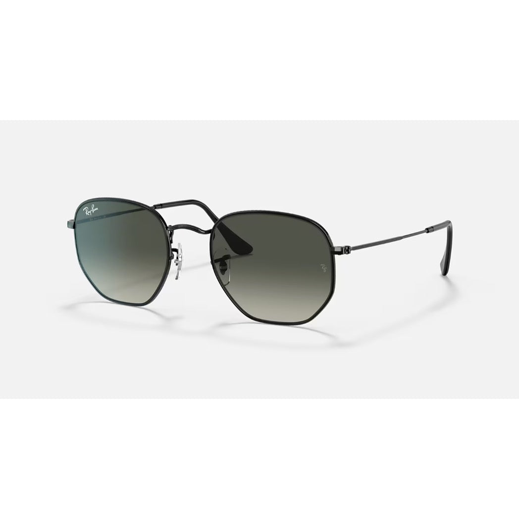 RAYBAN - HEXAGONAL | Polished Black w/ Grey Gradient