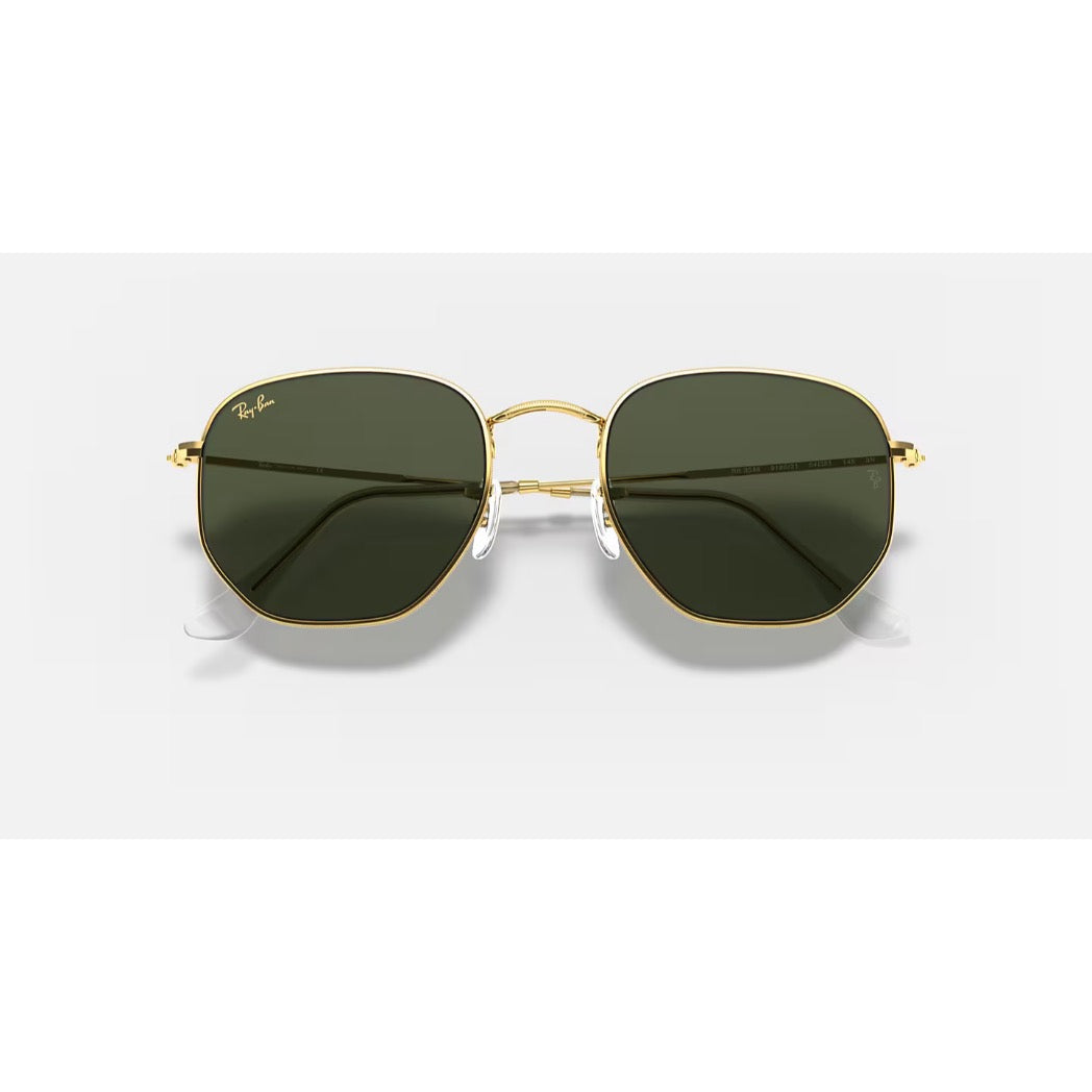 RAYBAN - HEXAGONAL | Polished Gold w/ Green