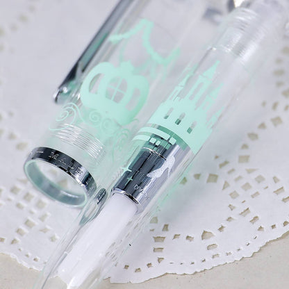 BUNGUBOX Original Fountain Pen - Cinderella's Slipper - Mint Green & Silver