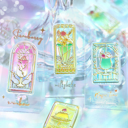BGM 3D Sticker Sheet - Kyururun - Cafe a la Mode - Stained Glass