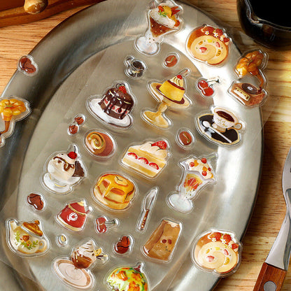 BGM 3D Sticker Sheet - Kyururun - Cafe a la Mode - Brulee