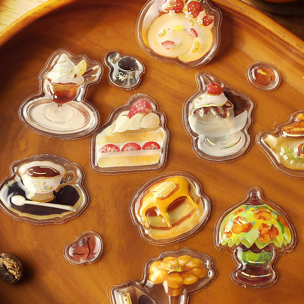 BGM 3D Sticker Sheet - Kyururun - Cafe a la Mode - Brulee