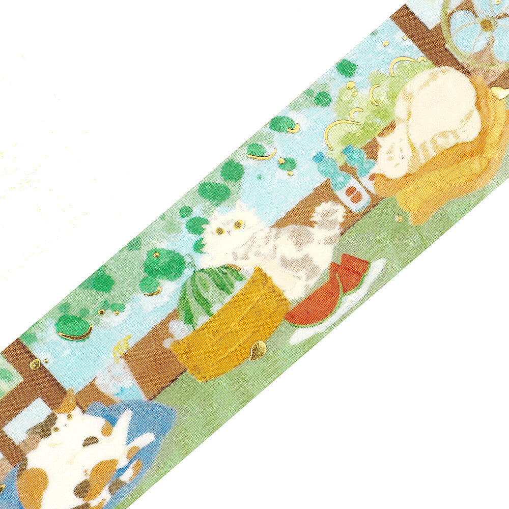 BGM Clear Tape - Foil Stamping - 2026 Summer Limited - Cats' Summer Vacation