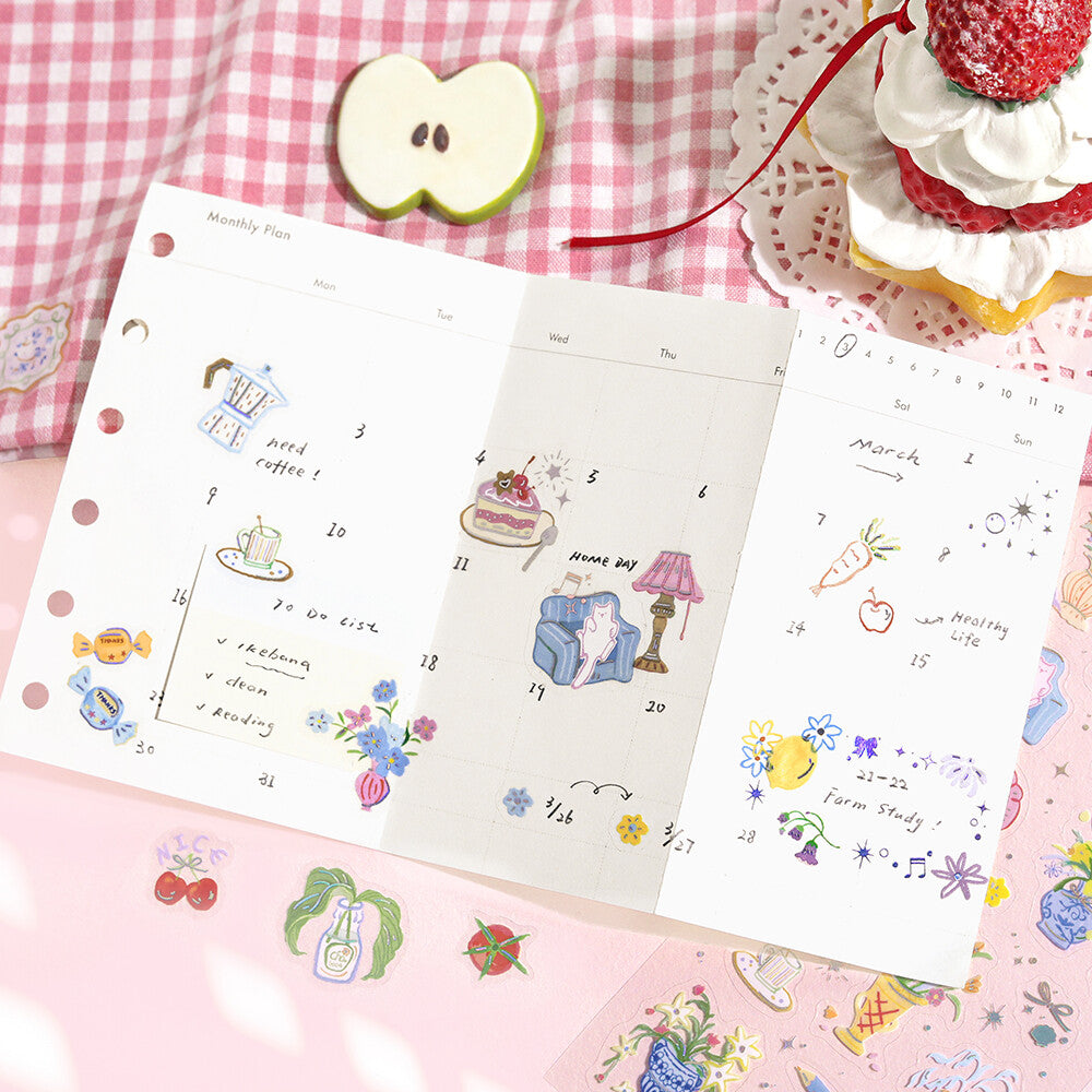 BGM Foil Stamping Iride Sticker Sheets - Colors of Everyday Life