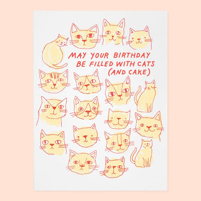 Cats and Cake Birthday Card