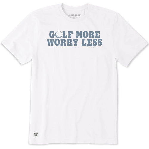 LIFE IS GOOD - MENS CRUSHER TEE | Golf More Golf Ball Cloud White