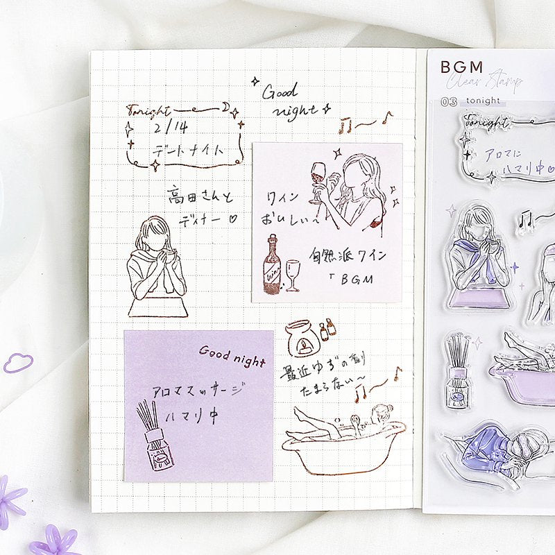 BGM Clear Stamp - Adult Girl - Night