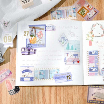 BGM Flake Sticker - Leisurely Time - Purple