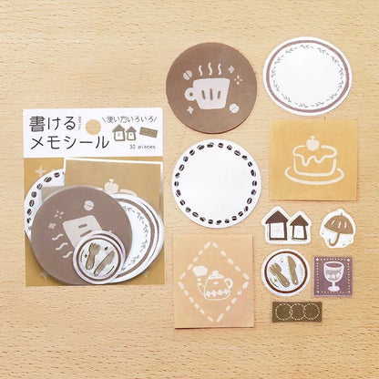 BGM Flake Sticker - Memo - Hana-Biyori - Brown
