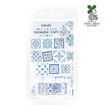 Bande - Tile - Indigo and Flowers