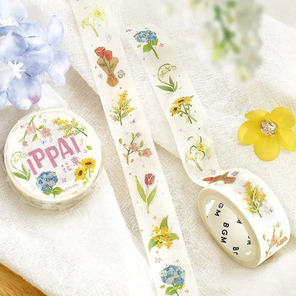 BGM Washi Tape - Foil Stamping - IPPAI - Full of Bouquets