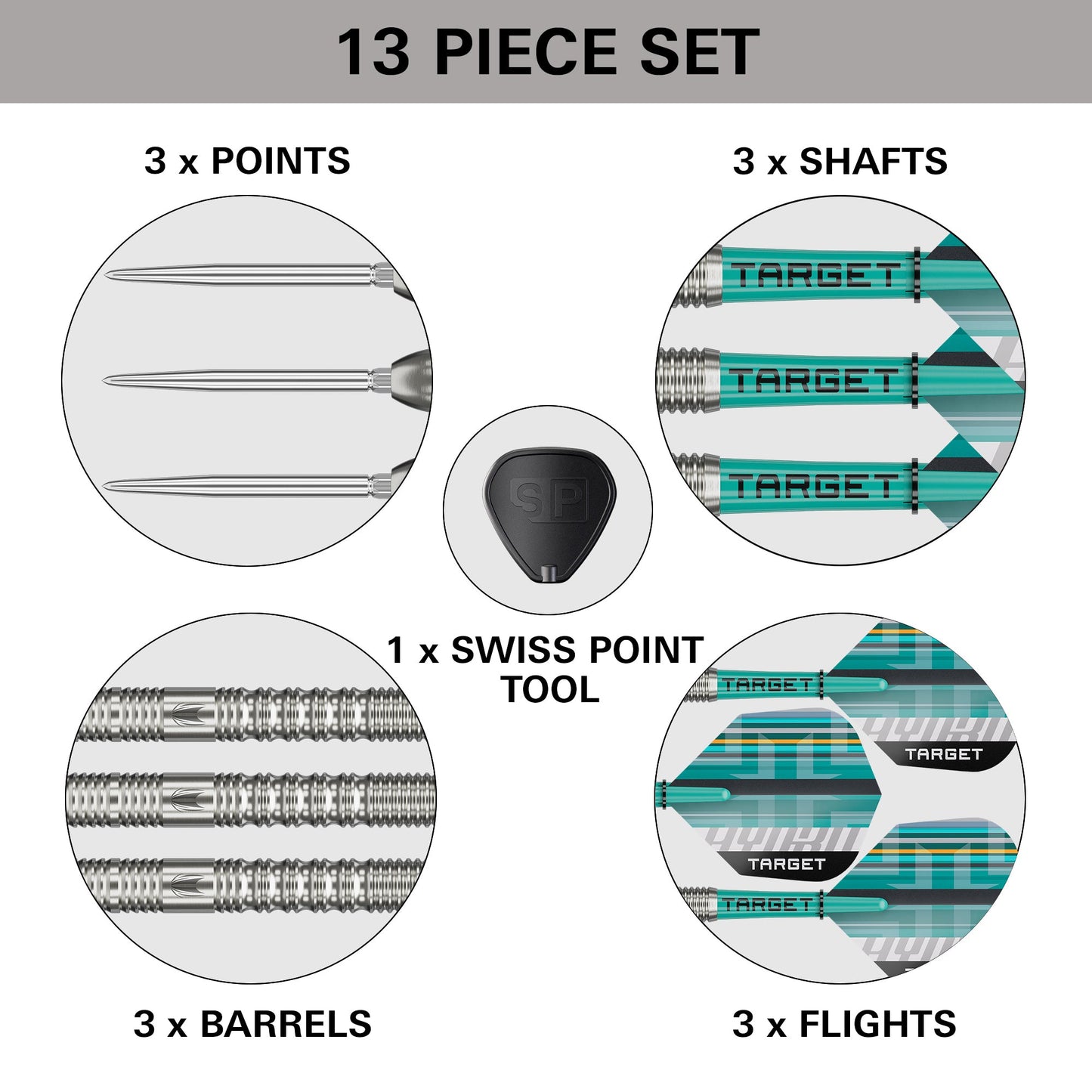 TARGET - 24g - Hydro SP 03 - Steel Tip Swiss Point - 90% Tungsten Darts