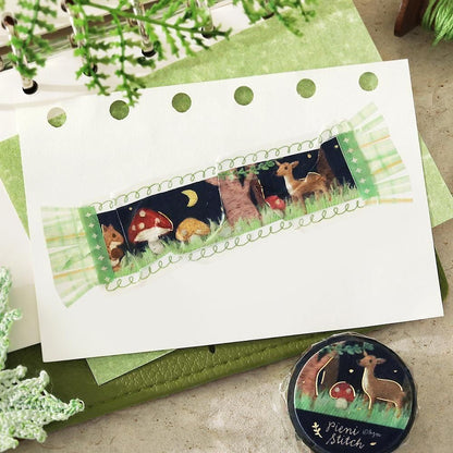BGM Washi Tape - Foil Stamping - Pieni Stitch - Small Forest