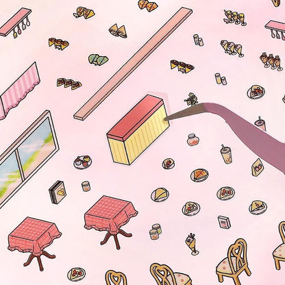 BGM Deco 2.5D Sticker - Diorama - Crepe Shop
