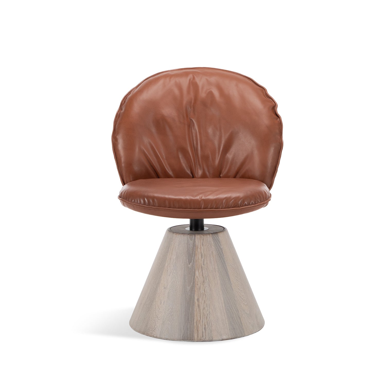 freifrau | marie chair | cone frame - oak | adora kandis leather