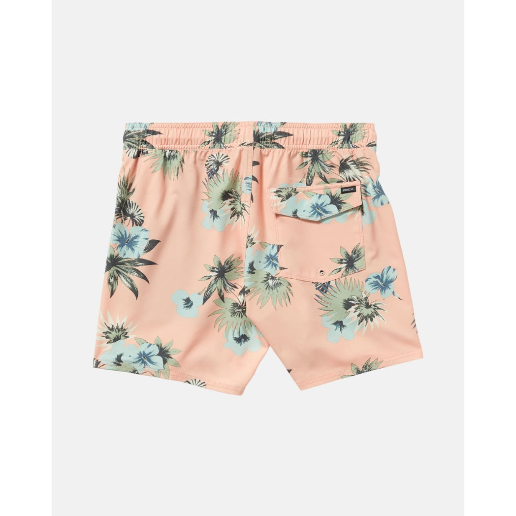 RVCA - RESORT ELASTIC 16" SWIM TRUNK | PEACH/BLACK