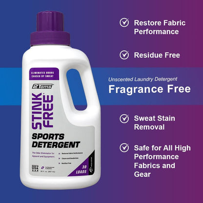 2Toms Stink Free Sports Detergent (30 oz Bottle)