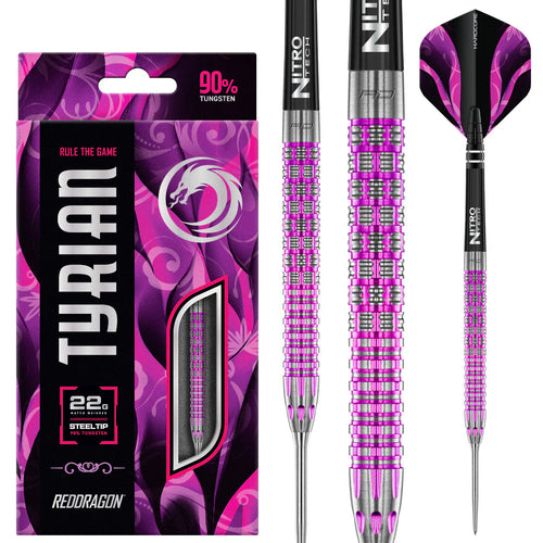 RED DRAGON - Tyrian Purple Darts - 90% Tungsten - 24g