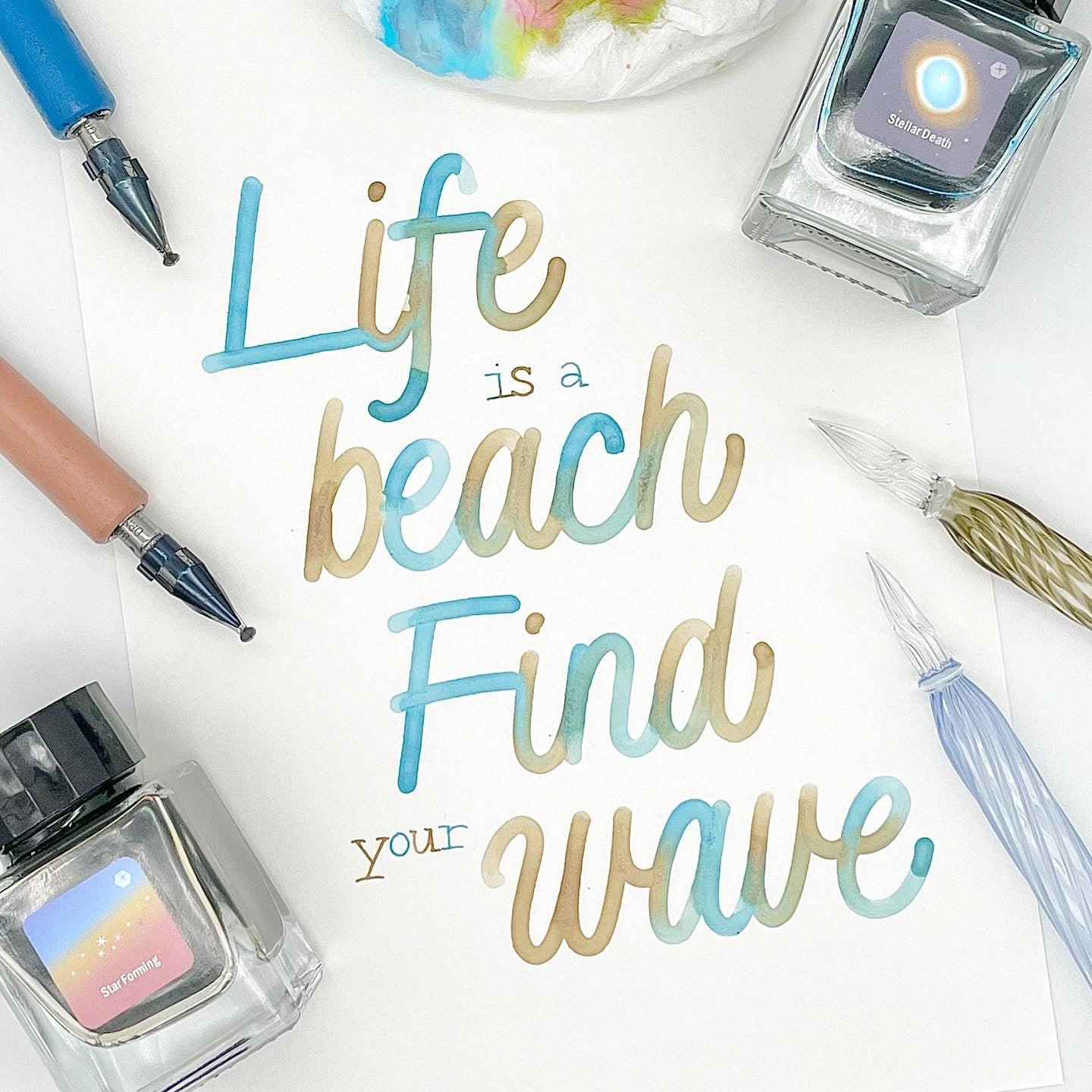 A Space Walk - Monoline Lettering Workshop with Bechori (Reservations Begin July 1 - 12pm ET)