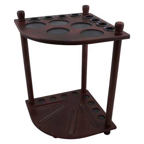 Corner Cue Stand - Oak, Walnut, Black or Mahogany