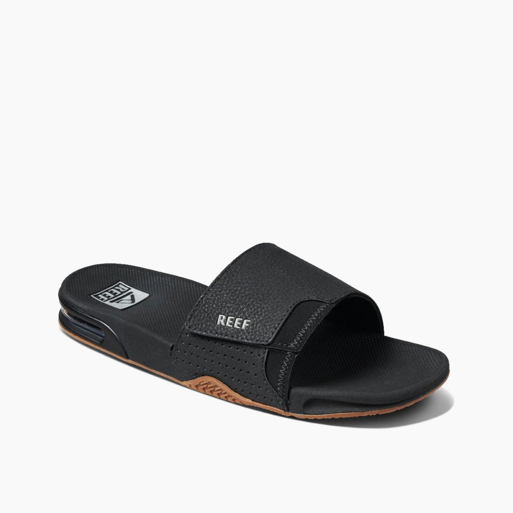 REEF - FANNING SLIDE | BLACK/SILVER