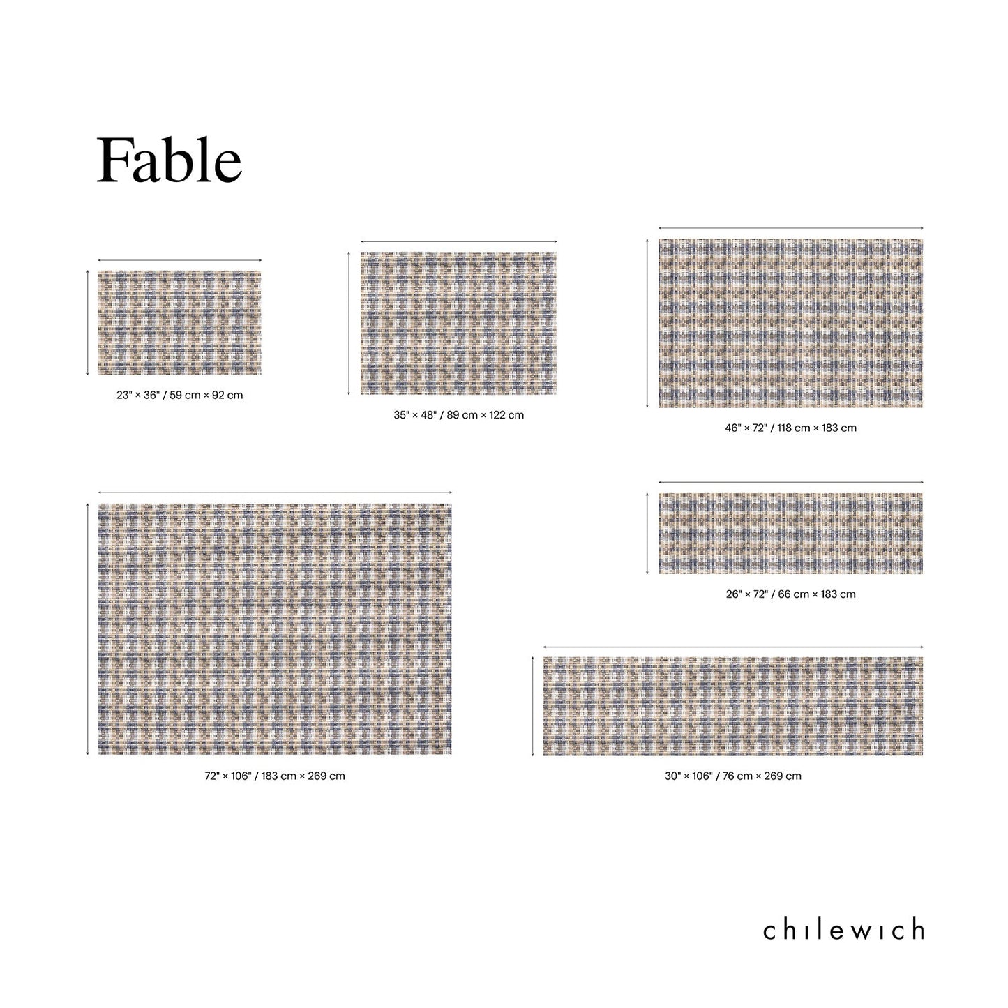 chilewich | woven floormat 66x183cm (26x72") | fable sorbet